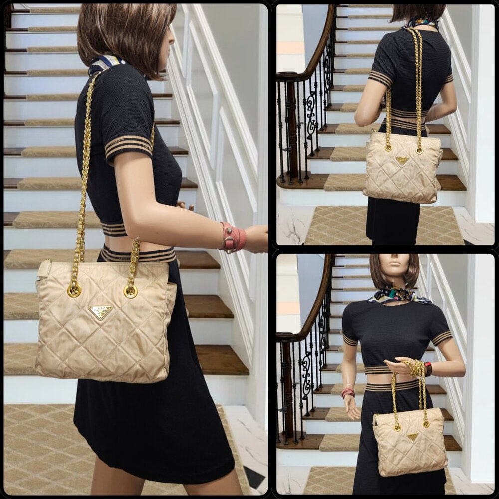 📌SOLD📌Prada  Quilted Nylon Chained Bag - Picture 17 of 17